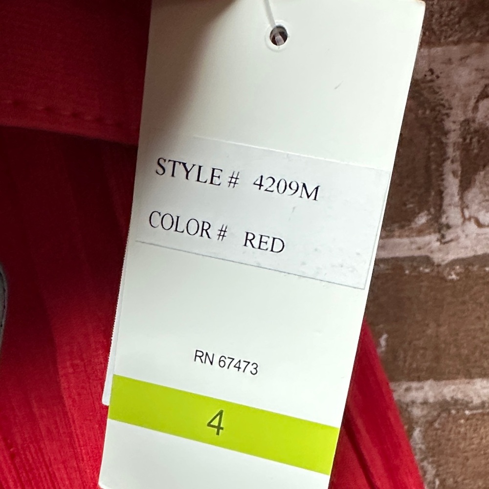 Taylor Bold Red belted dress. New. 138.00 retail - Picture 8 of 10